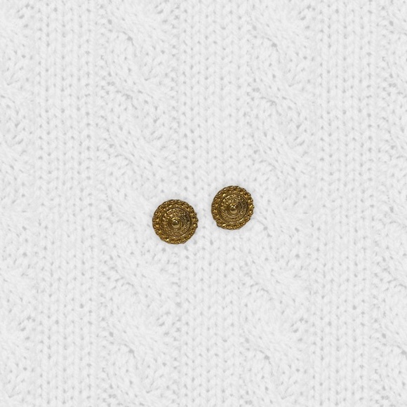 Jewelry - GOLD VERMEIL DAINTY DETAILED STUD EARRINGS